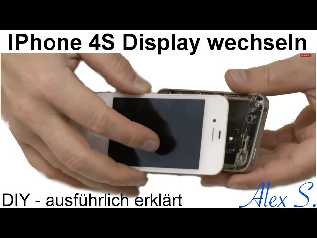 IPhone 4S Display. Touchscreen, wechseln, austauschen, reparieren in Deutsch