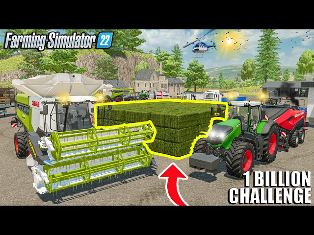 This is HOW I Turned 583.000 LITERS of HEMP into FIBERS | 1 BILLION Challenge | Farming Simulator 22