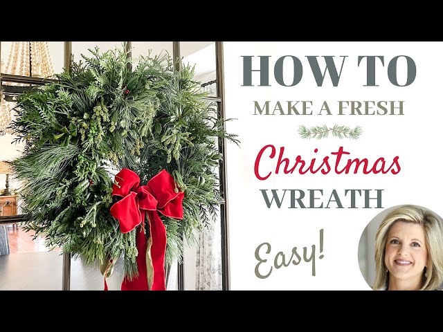 How to Make a Fresh Christmas Wreath|DIY Christmas Wreath