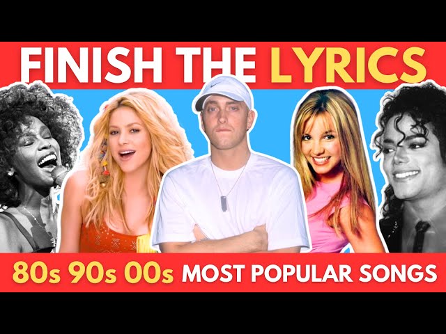 Finish The Lyrics 80s 90s 00s | Most Popular Songs Of All Time (Part 2) | Music Quiz 🎵🎶