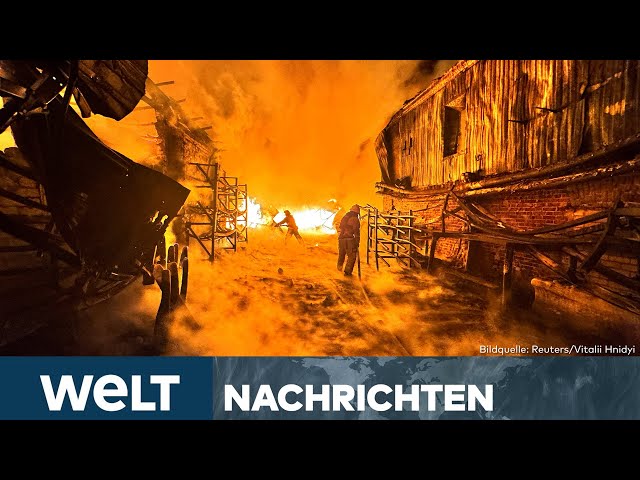 UKRAINE-KRIEG: Inferno in Charkiw! Russische Drohnen lösen mehrere Großbrände aus I WELT STREAM