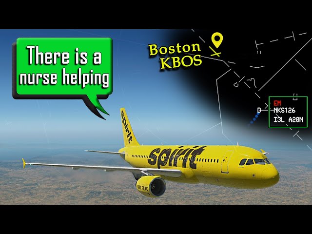 Spirit A320 declares Medical Emergency at Boston | Unconscious Passenger
