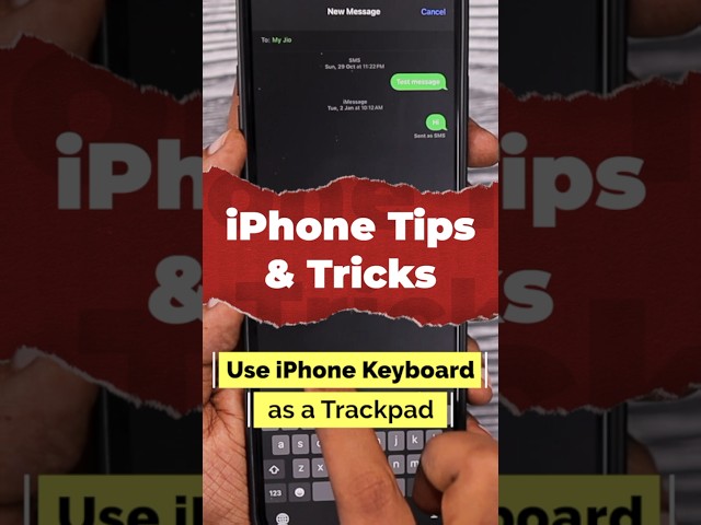 How to use iPhone Keyboard as Trackpad? 📱Tips and Tricks #Shorts