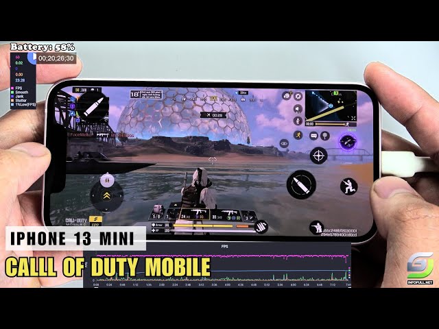iPhone 13 Mini test game Call of Duty Mobile CODM 2024