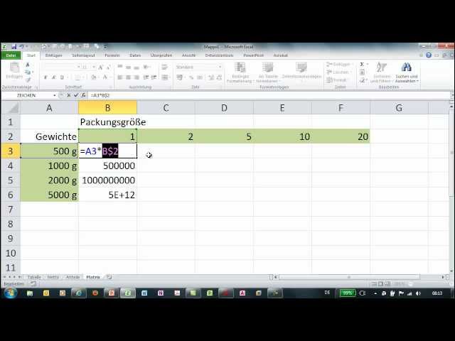Excel - relative und absolute Zellbezüge und Namen - Grundlagen