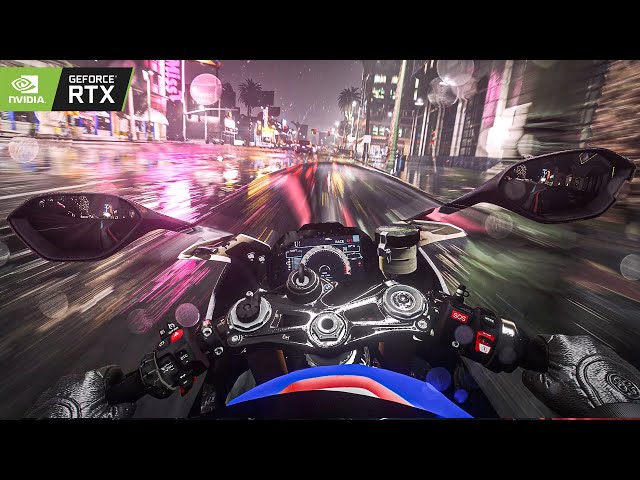 ⁴ᴷ⁶⁰ GTA 5: RTX 4090 POV Ultra Realistic Motorbike Ride Gameplay! 2023 Ray Tracing Graphics Mod
