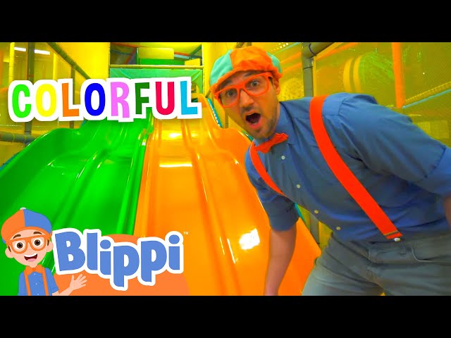 Blippi Learns Colors At The Indoor Play Place! | Educational Videos for Kids