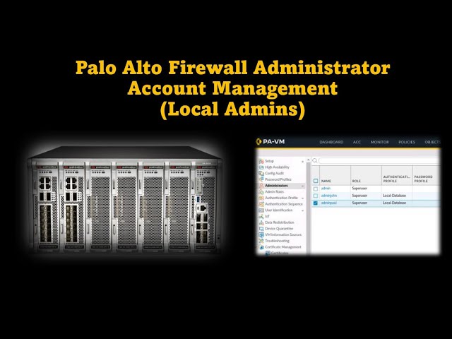 Paloalto Firewall Administrator Account Creation and Management | Local Administrators