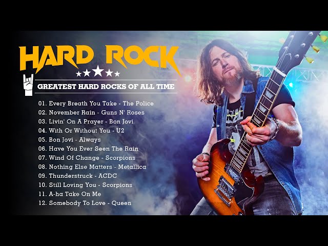 Hard Rock 70s 80s and 90s | AC/DC, Bon Jovi, Aerosmith, Metallica, Europe, Nirvana...