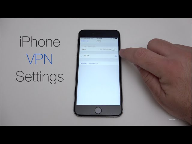 How to setup an iPhone VPN connection