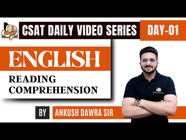 How To Solve English Reading Comprehension for UPSC Prelims CSAT 2024? | Sleepy Classes CSAT Videos