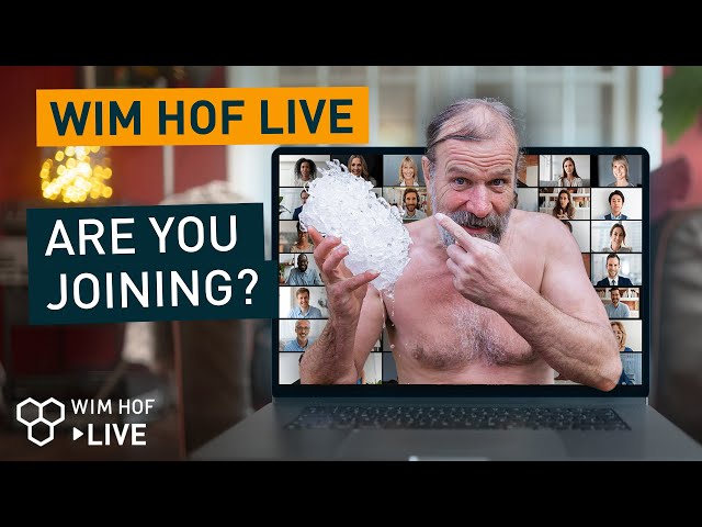 Join The Wim Hof Live Stream event! January 6th 2024