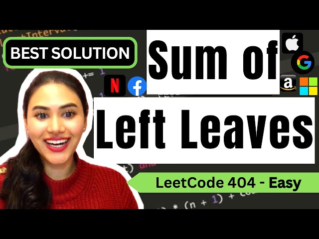 Sum of Left Leaves - LeetCode 404 - Python