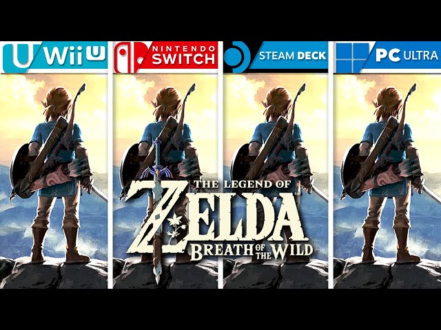 The Legend of Zelda Breath of the Wild | Wii U vs Switch vs Steam Deck vs PC Ultra (Side by Side) 4K