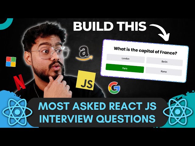 React JS Interview Questions ( Quiz App ) - Frontend Machine Coding Interview Experience
