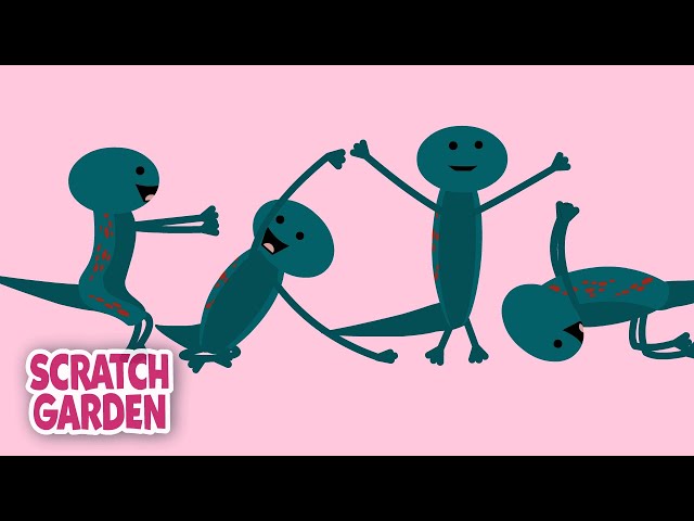 Salamander Yoga - Now with A PUPPY! | 5-minute Yoga Break | Scratch Garden