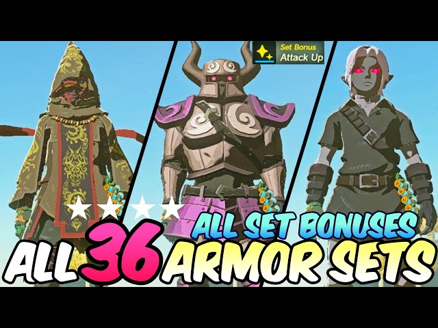 ALL 36 Armor Sets Bonus & Secret Bonus in Zelda Tears of the Kingdom