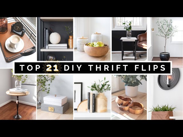 TOP 21 DIY THRIFT FLIPS 2021 (SO FAR) | AFFORDABLE & AESTHETIC | EASY DIY DECOR HACKS