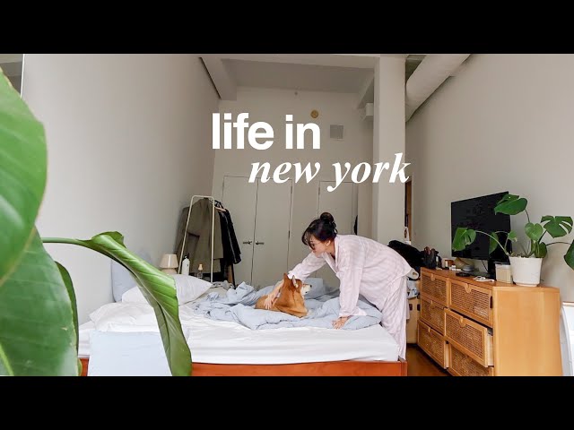 LIFE IN NYC | simple week being productive, vintage furniture shopping, new haircut