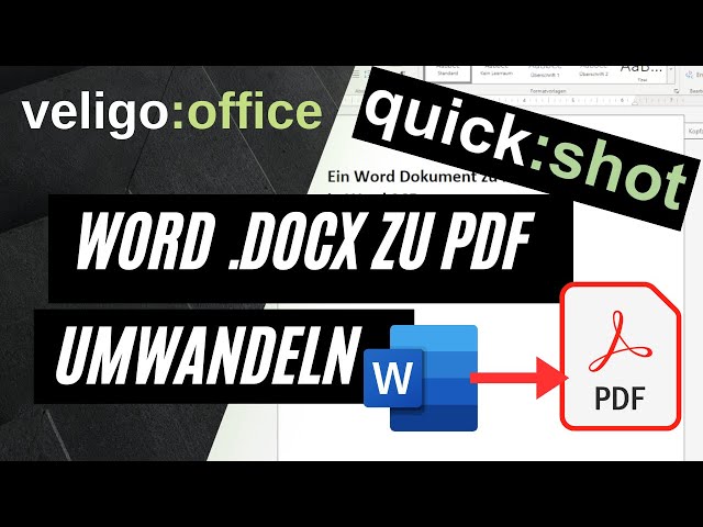 Word Datei docx in PDF umwandeln 2023
