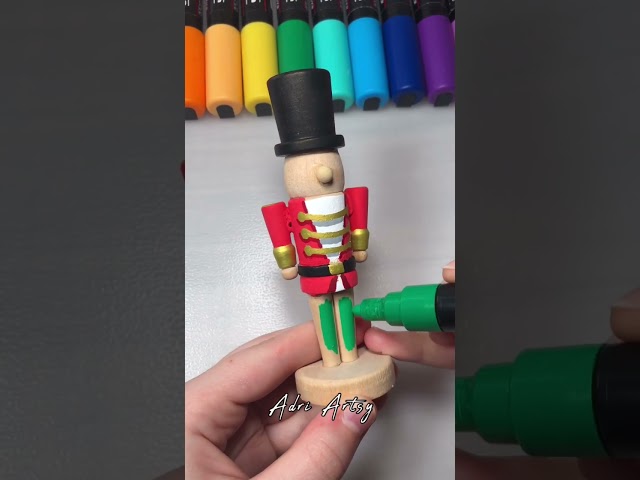 Drawing BUT on a NUTCRACKER with Posca Markers! #shorts