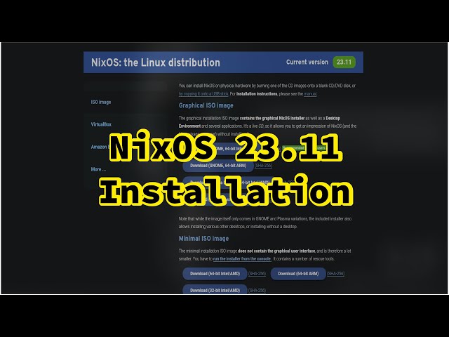 NixOS 23.11 Tapir - Installation