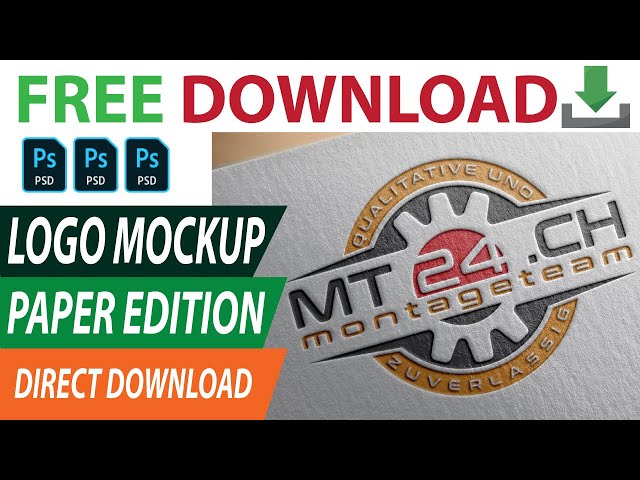 Logo Mockup Free Download  ( 3D Paper Edition Logo Mock PSD Photoshop File)