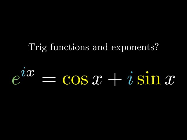 Why do trig functions appear in Euler's formula?