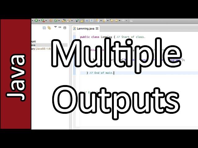 Multiple Outputs - Java Programming Tutorial #5 (PC / Mac 2015)