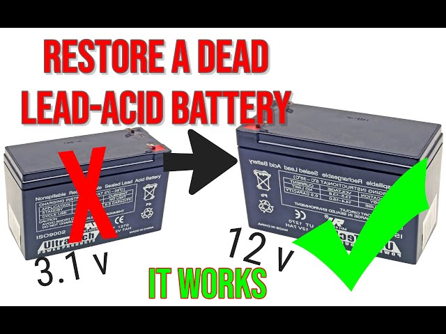Restore a 12v dead lead-acid battery, YES IT WORKS