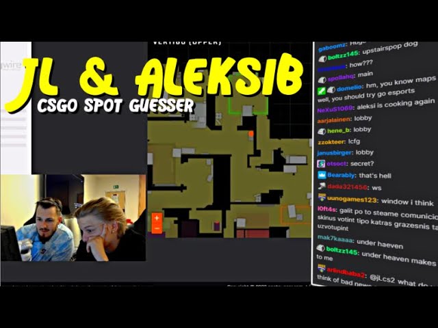 jL & AleksiB play CS:GO SPOT GUESSER on stream! +chat