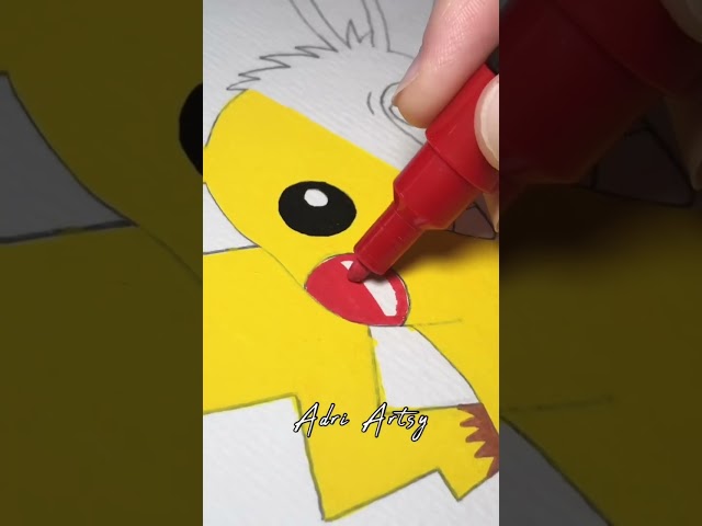 Drawing Pikachu and Eevee Fusion Effect with Posca Markers!