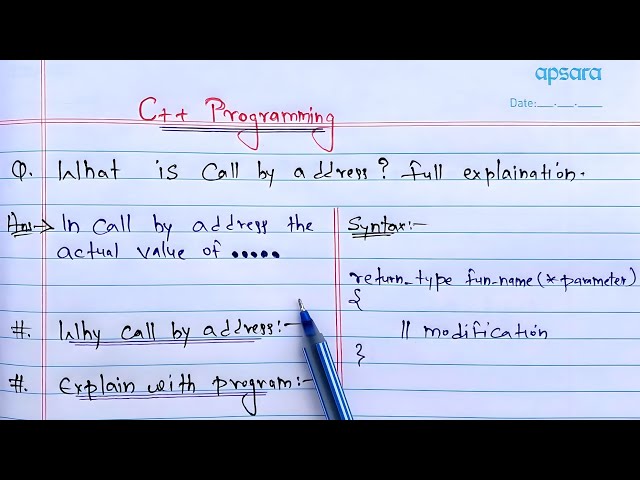Call By Address and Reference | C++ Programming