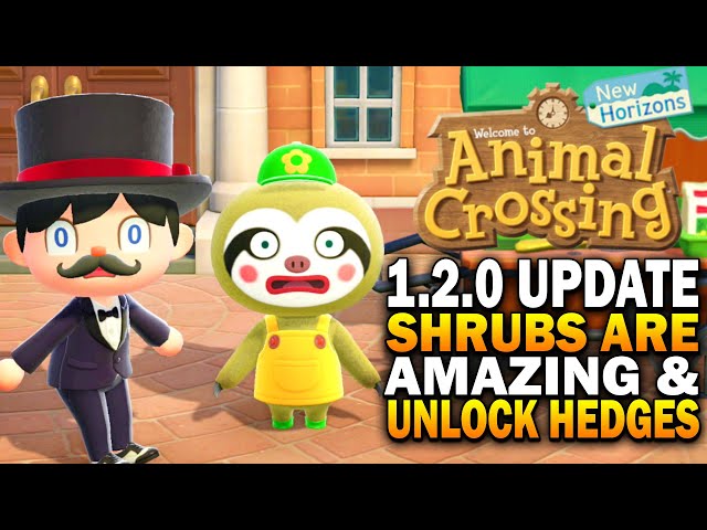 1.2.0 Update! Shrubs Are A Design Game Changer & Unlock Hedges! Animal Crossing New Horizons Update
