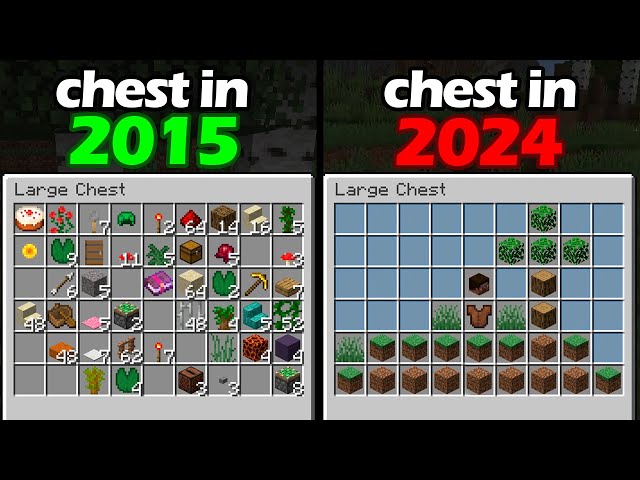 chest in minecraft 2015 vs 2024