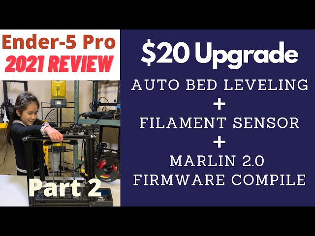 2021 3D Printer review - Ender 5 Pro Part 2: $13 Auto bed leveling sensor, compiling Marlin 2.0.7.2