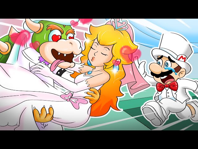 Noo!!! Peach Gets Married To Bowser - Sad Love Story Mario vs Peach - Super Mario Bros Animation