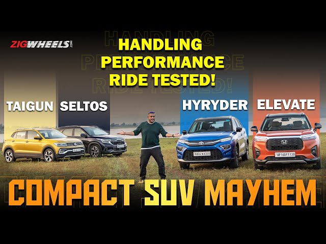 Elevate vs Seltos vs Hyryder vs Taigun | Handling, Performance & Ride Compared | ZigWheels.com
