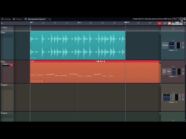Tracktion Waveform Quick Tips 1 Retrospective Recording