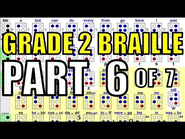 Grade 2 Braille [6/7] - Rules for Braille Writing & Braille Memory Aides