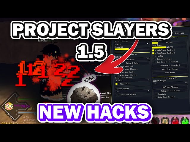 Update 1.5 🥶 Project Slayers Script GUI / Hack BYPASS, GOD MODE, KILL AURA & MORE *PASTEBIN*
