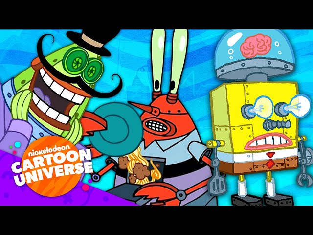 38 Robots in Bikini Bottom! 🤖 | SpongeBob | Nickelodeon Cartoon Universe