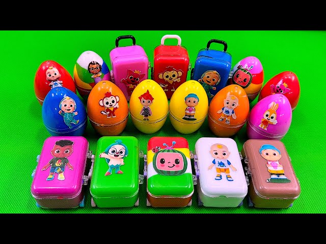 Digging Cocomelon in Rainbow Eggs, Suitcase with CLAY Coloring! Satisfying ASMR Videos