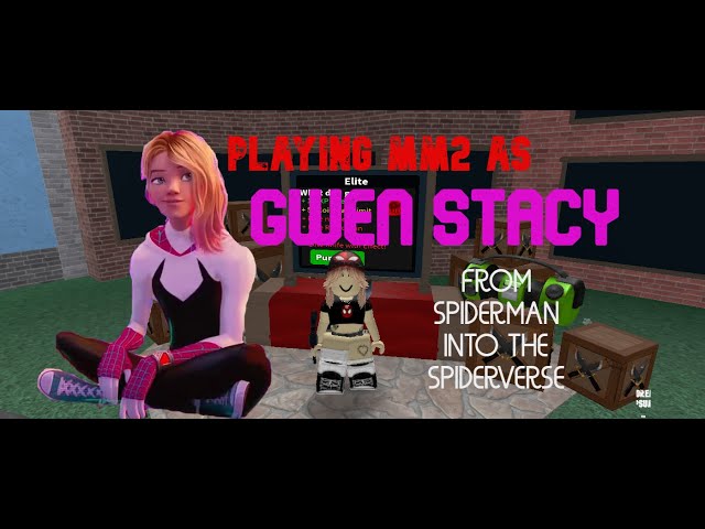 *MM2* GAMEPLAY AS GWEN STACY FROM SPIDERMAN🩷🤍