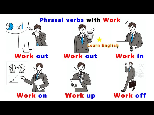 Phrasal verbs with Work | Phrasal verbs with pictures | English grammar