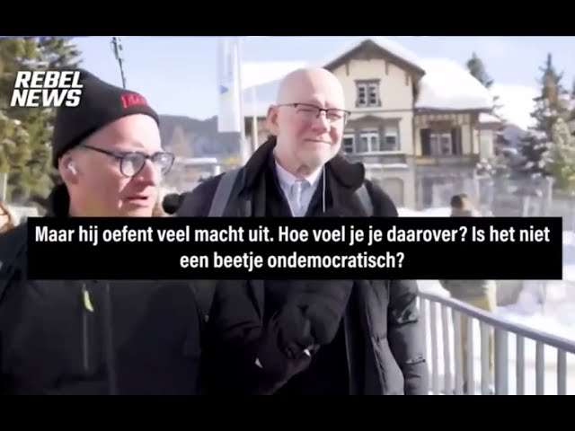 RebelNews - Street Interview at Davos - Christopher Elias B&B Foundation just say NOTHING! (Dutch T)