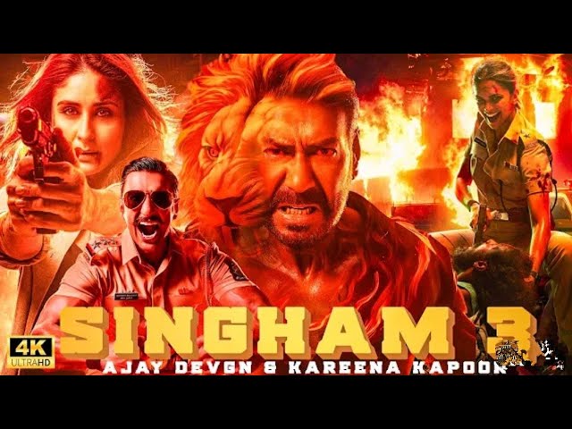 Singham 3 ( New HD Movie ) 2024 | Ajay Devgn & Kareena Kapoor | Lasted Super Hit Bollywood Movie |