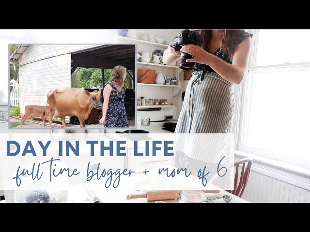 Day in the Life of a Full-Time Blogger + Mom of 6