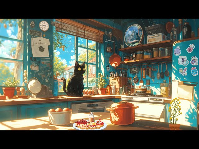 Lofi With My Cat || Cook with My Cat 😽🍴chill lo-fi hip hop beats 🎧stop overthinking/ stress relief