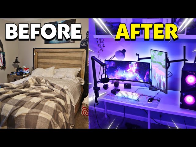 Transforming My MESSY Room Into My DREAM Gaming Setup!